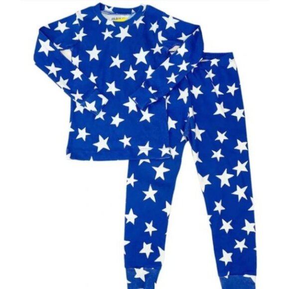 Little Blue House by Hatley Stars Print Pajama Set Size 8 - Picture 1 of 12